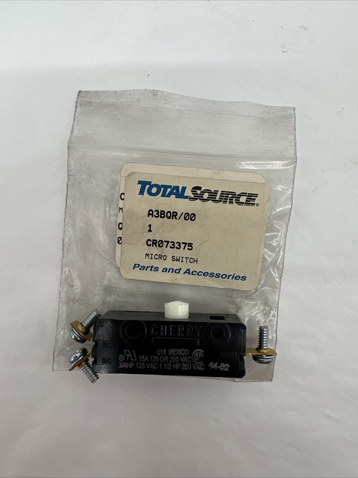 Cherry 0E13-00E0 15A 125/250V Momentary Push Button Switch