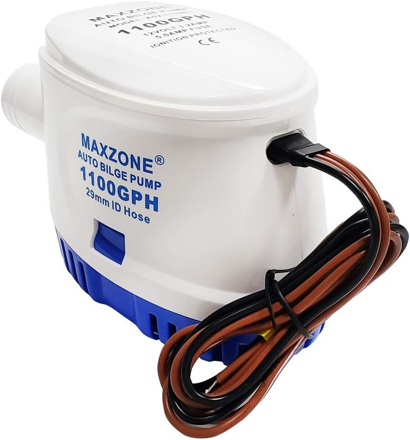 MAXZONE Automatic Submersible Boat Bilge Water Pump 12V 1100Gph Auto with Float