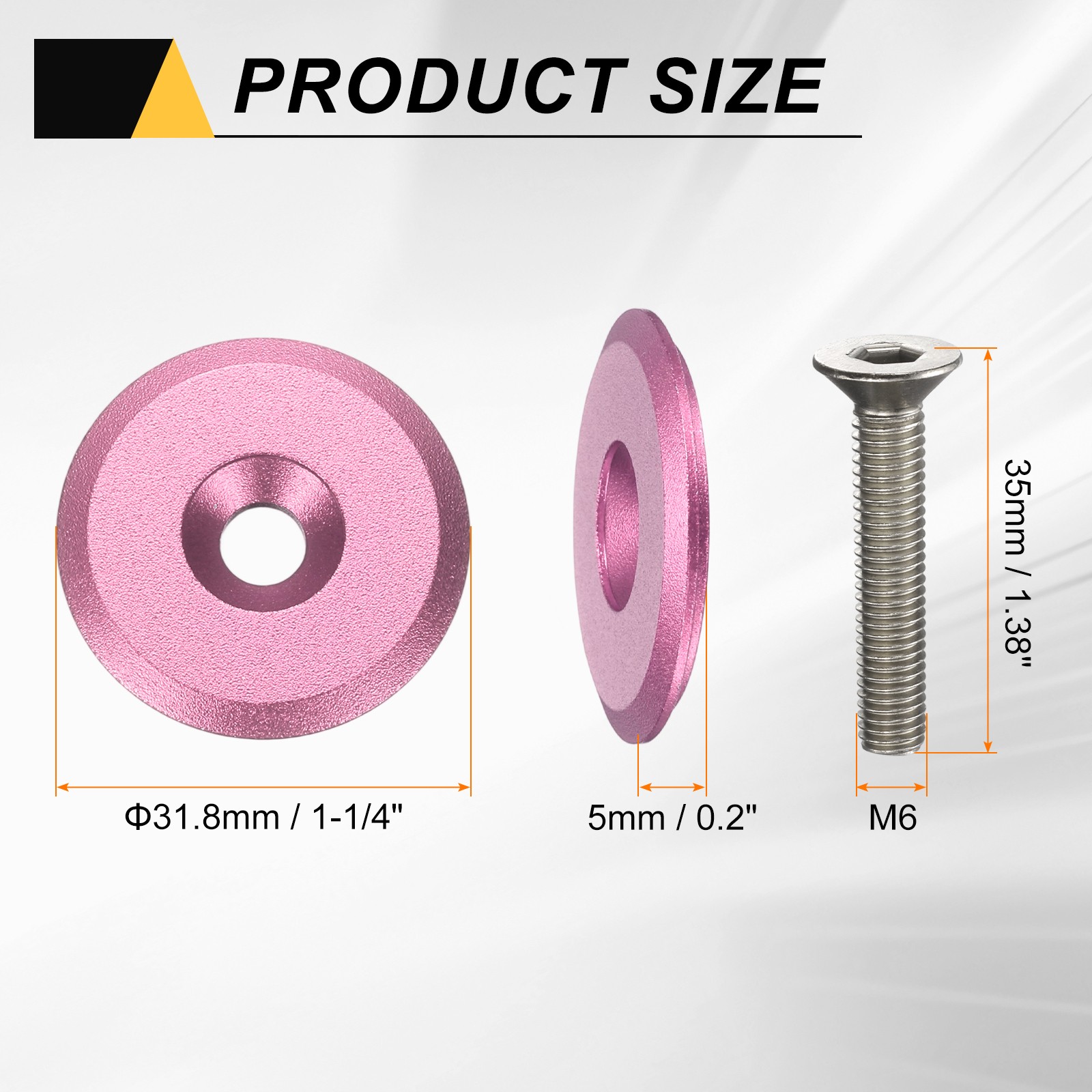 Bicycle Head Set Stem Top Cap 1-1/4" OD Matte Surface Pink