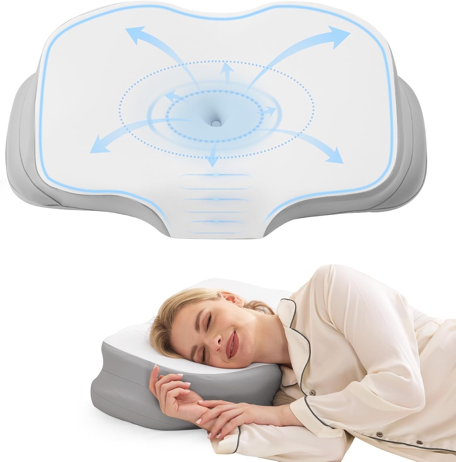 Almohadas Ortopedicas Para Cervical Alivio Dolor Cuello Foam Memory Dormir Bien