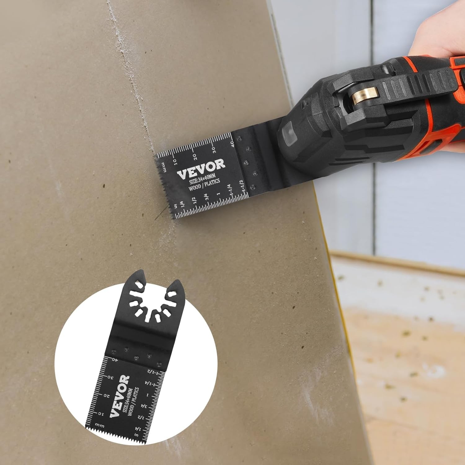 VEVOR 50PCS Oscillating Saw Blades, Universal Quick Release Black