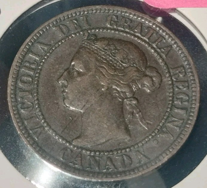 Canada 1 Cent 1896 - High Grade Coin - AU - Queen Victoria
