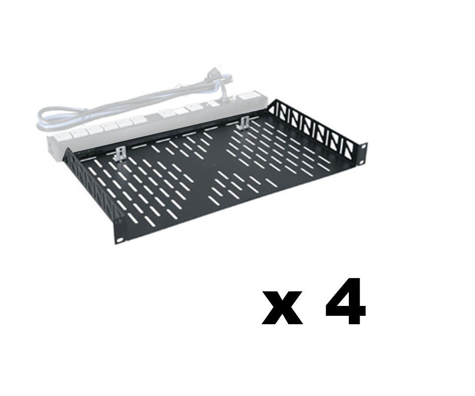 Middle Atlantic U1V-4 Vented Utility Rack Shelf Rackshelf 1U - PACK of FOUR (4)