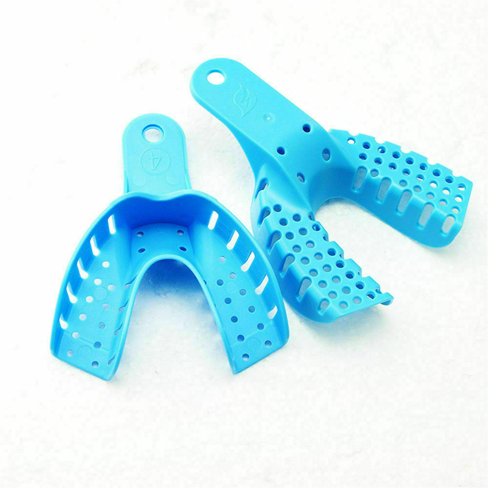 10 Pcs Dental Impression Tray Trays Plastic 5 Sizes Autoclavable Upper & Lower