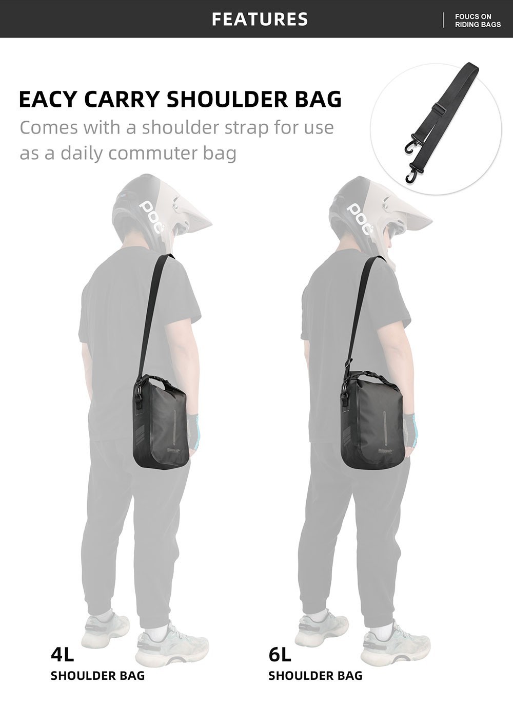 Rhinowalk 2 PCS Bicycle Fork Bag Quick Release Waterproof Electric Scooter Bag