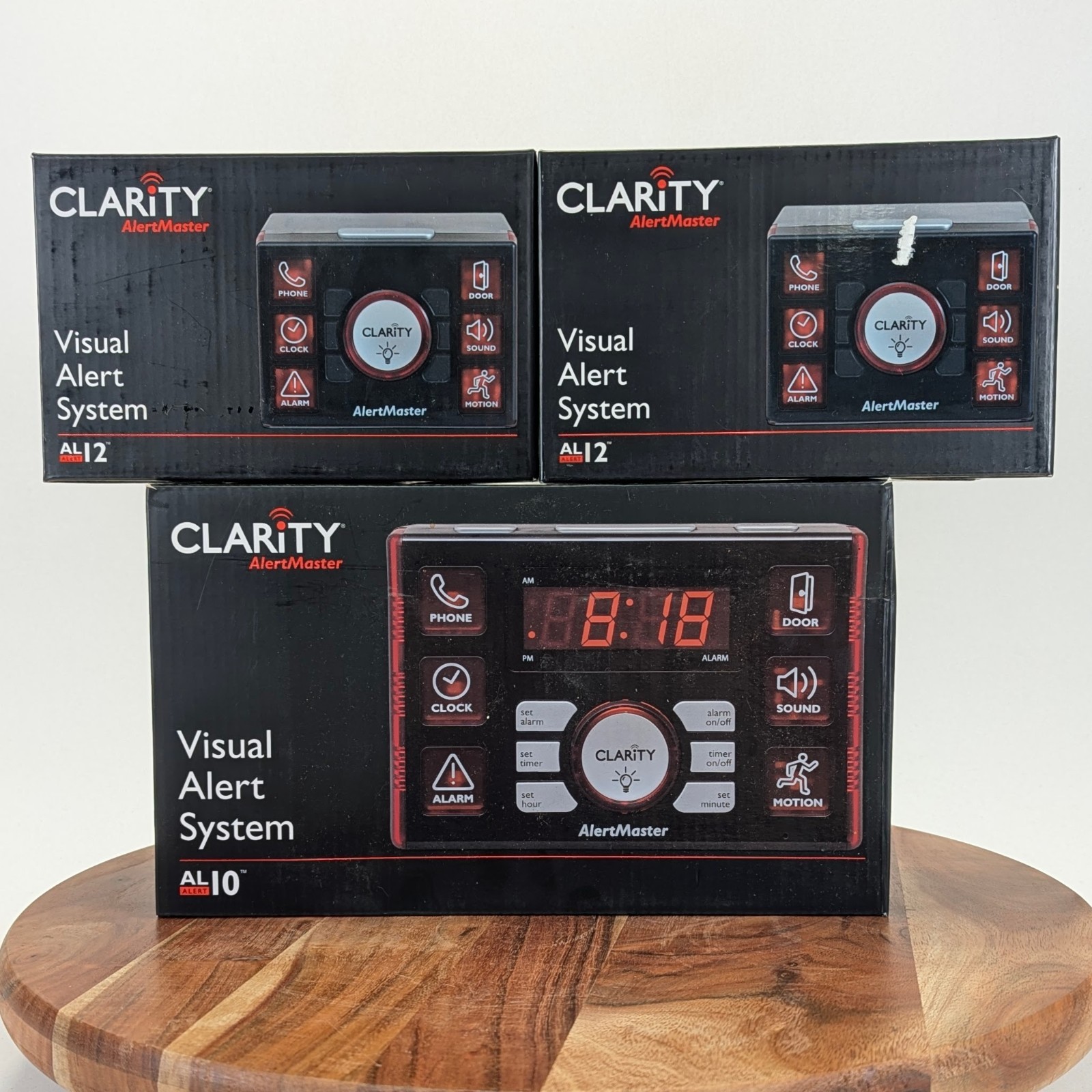 Clarity Alertmaster AL10 Alert System & 2 AL12 Motion Detect Visual Receivers