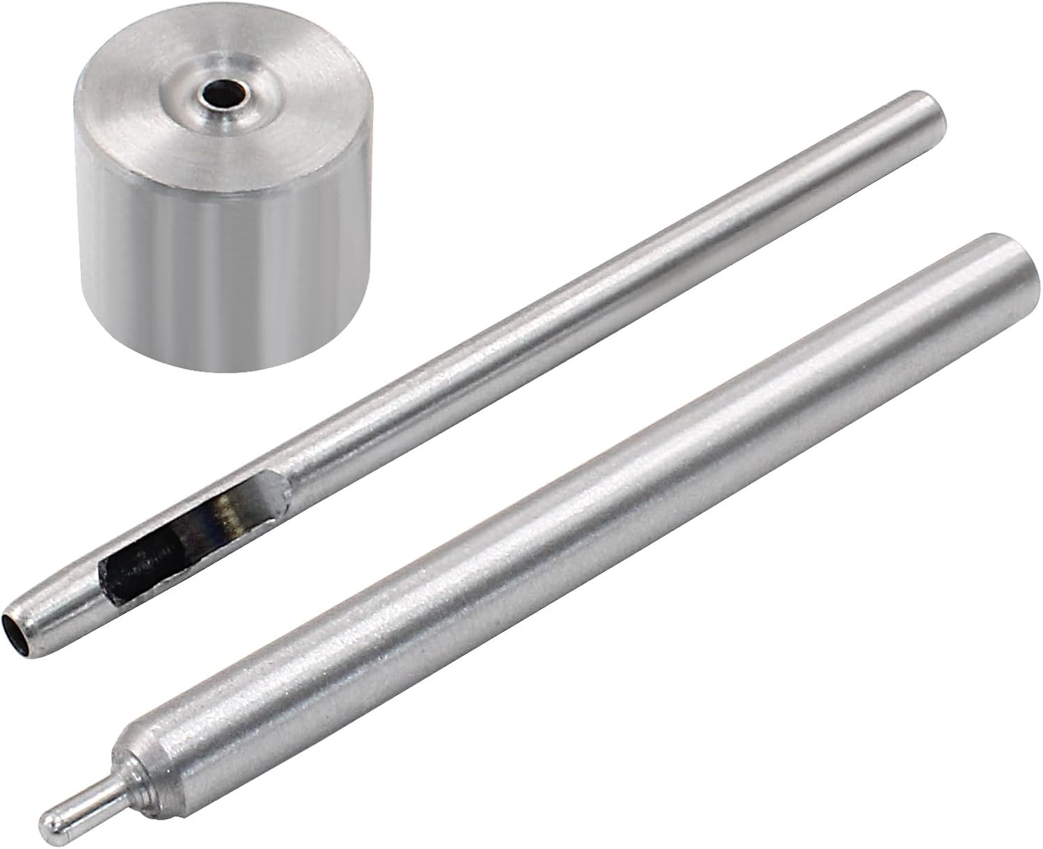 4Mm Eyelet Hole Punch Die Tool Set, Grommet Setter Hollow Punch | Includes Base