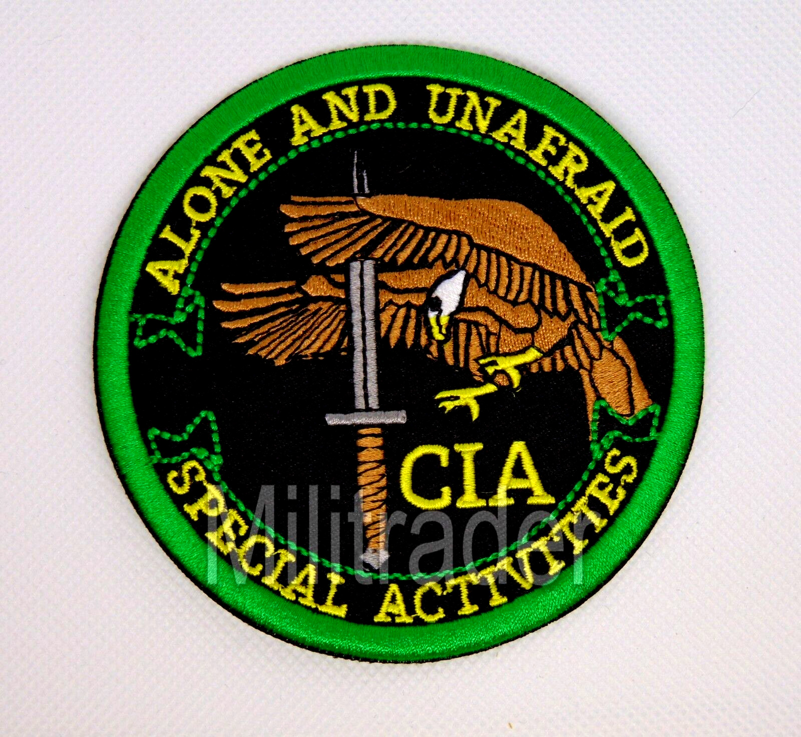 CIA Special Activities "Alone and Unafraid" Patch (grn)