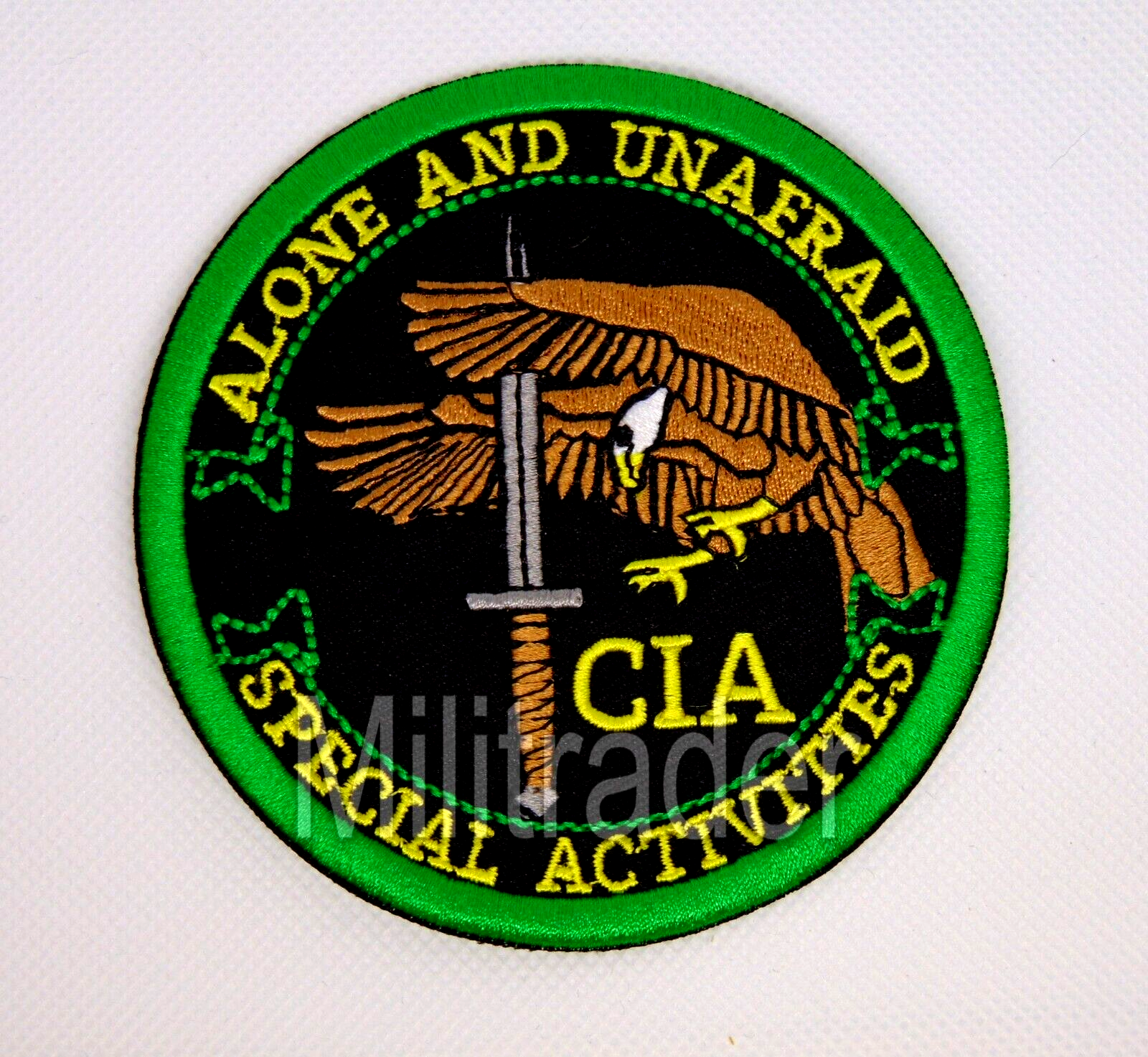 CIA Special Activities "Alone and Unafraid" Patch (grn)