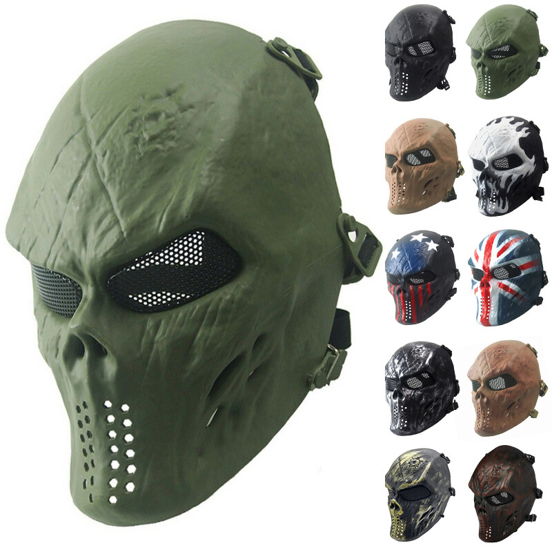 Motorcycle Goggles Skull Mask for MX ATV Racing Sports Halloween Cosplay Costume