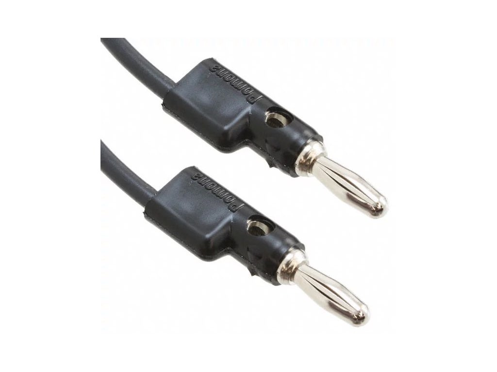 Pomona B-12-0 - Stack-Up Banana Plug Patch Cord, 12', Black