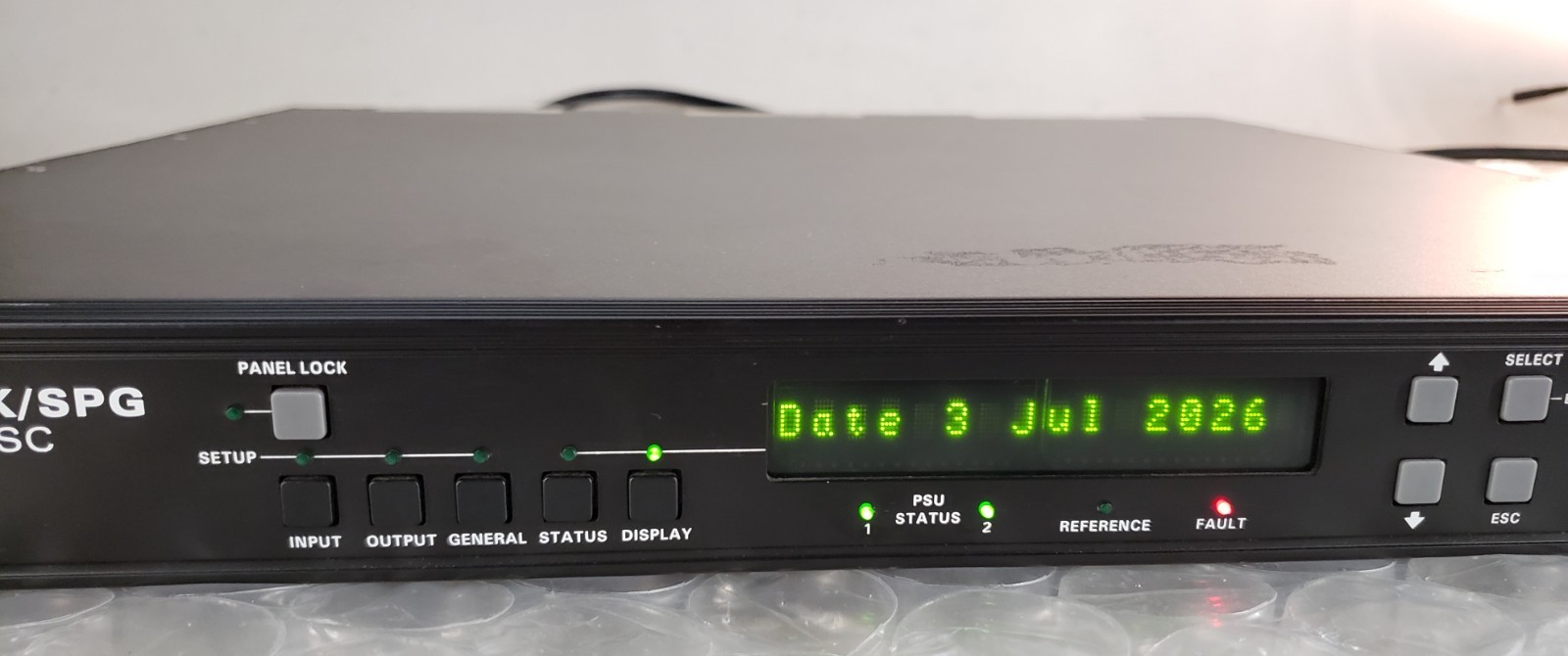 Evertz 5600MSC Master Clock/ SPG Sync Generator w/ 2x Power Cords