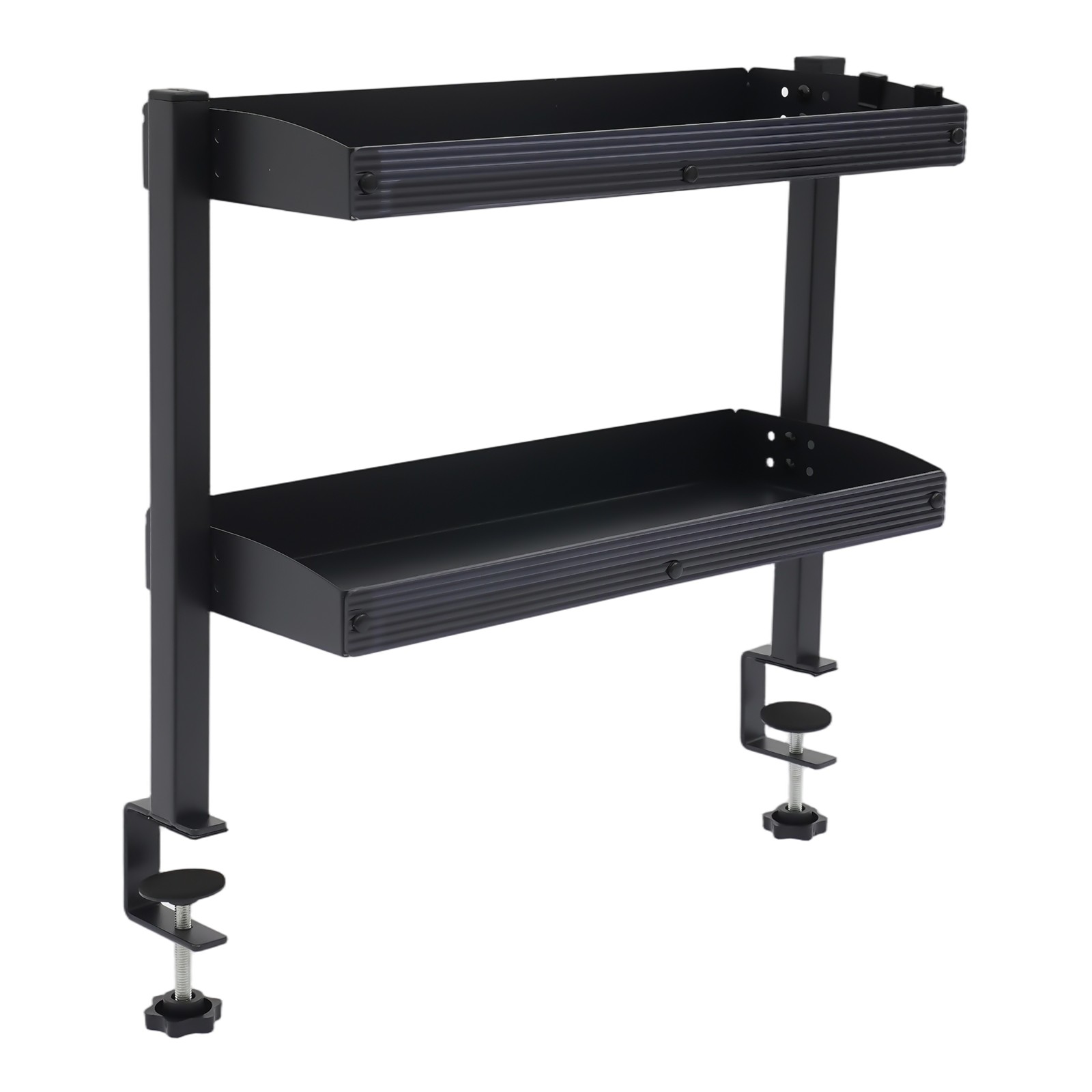 Modern Countertop Desk Shelf, 2-tier Shelving With Adjustable Storage Tray