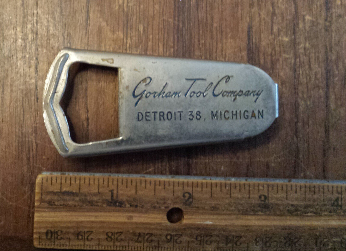 vintage Gorham Tool Company - Detroit 38, Michigan - Bottle Opener