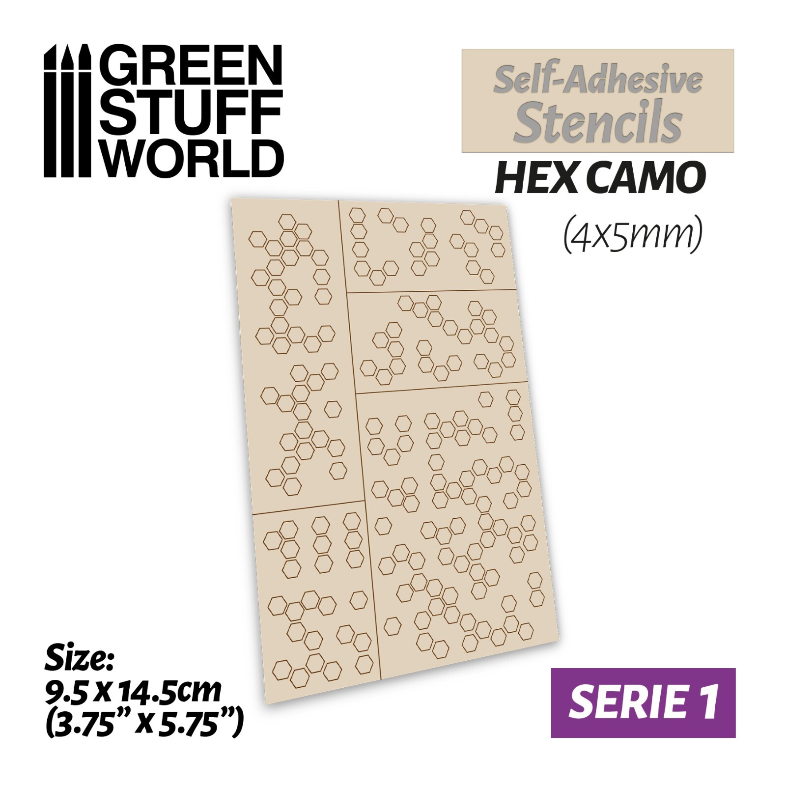 Self-adhesive stencils - Hex Camo - Painting Tools airbrush modelling