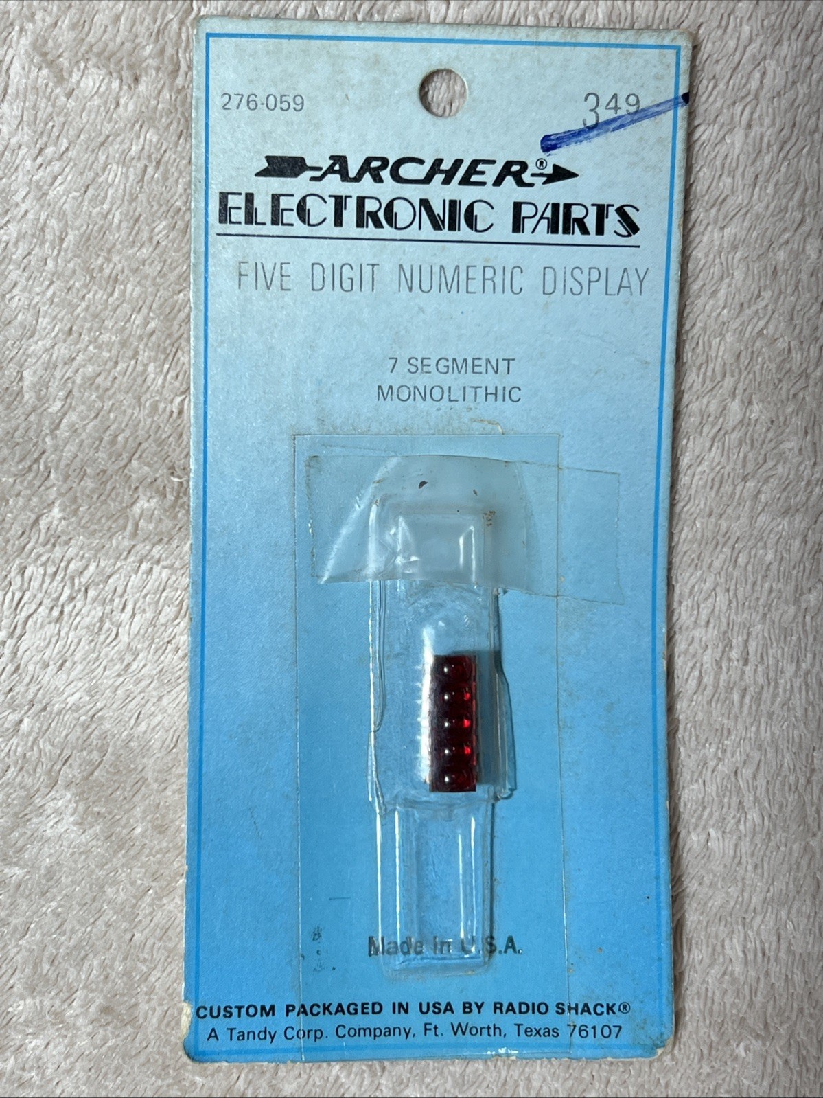 (2)Vintage Archer Electronics 276-059 - Five Digit Numeric Display - NOS & Other