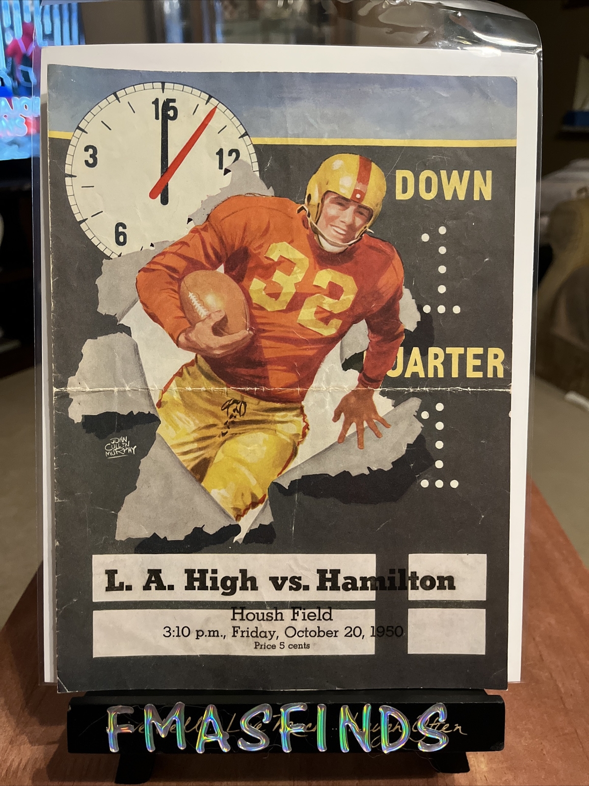 Q1 1950 LA HIGH vs HAMILTON High School Football Program LOS ANGELES CA Cali