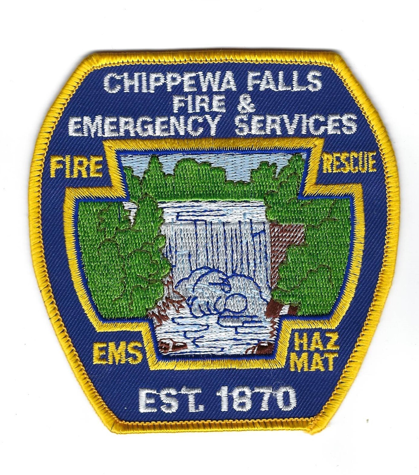 Chippewa Falls (Chippewa Co.) WI Wisconsin Fire & Emergency Services patch NEW!