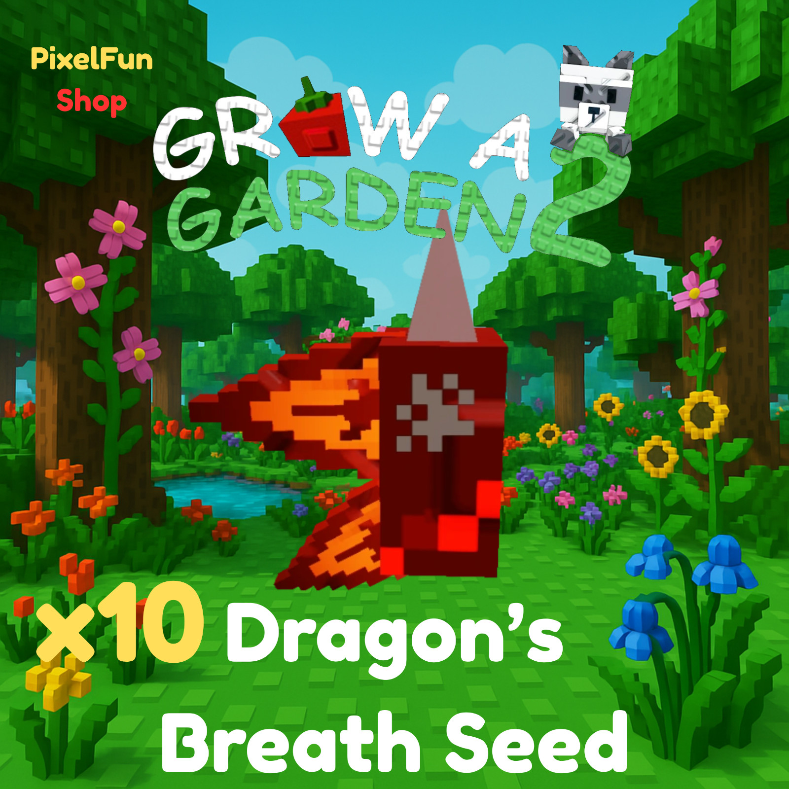 x10 Dragon's Breath Seed - 🪴Grow A Garden 2 🪴 (GAG2) Roblox | FAST DELIVERY
