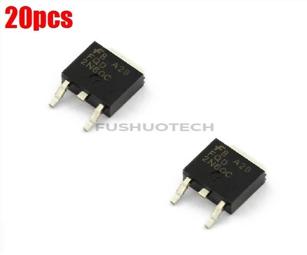 20Pcs N-Channel Mosfet Semiconductor 2N60 FQD2N60C 600V TO-252 New yr *la