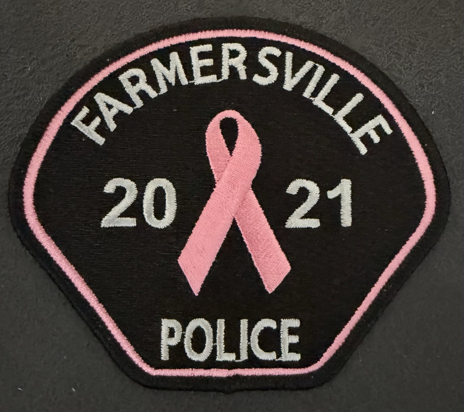 California Pink Police Patch. 2021 Farmersville