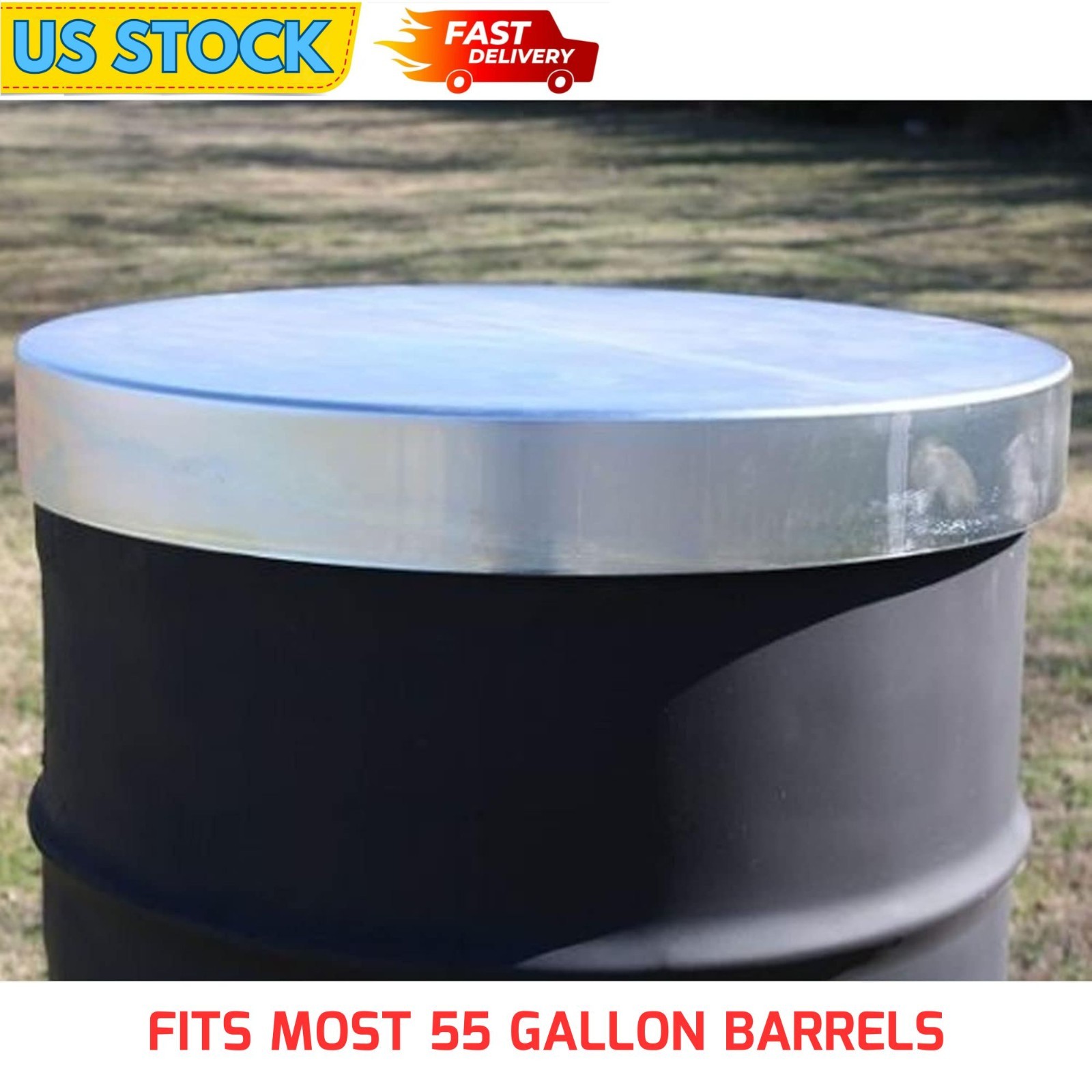 Drum Feeder Lid Galvanized Steel for 55 Gallon Drum Deer Feeder Game Burn Barrel