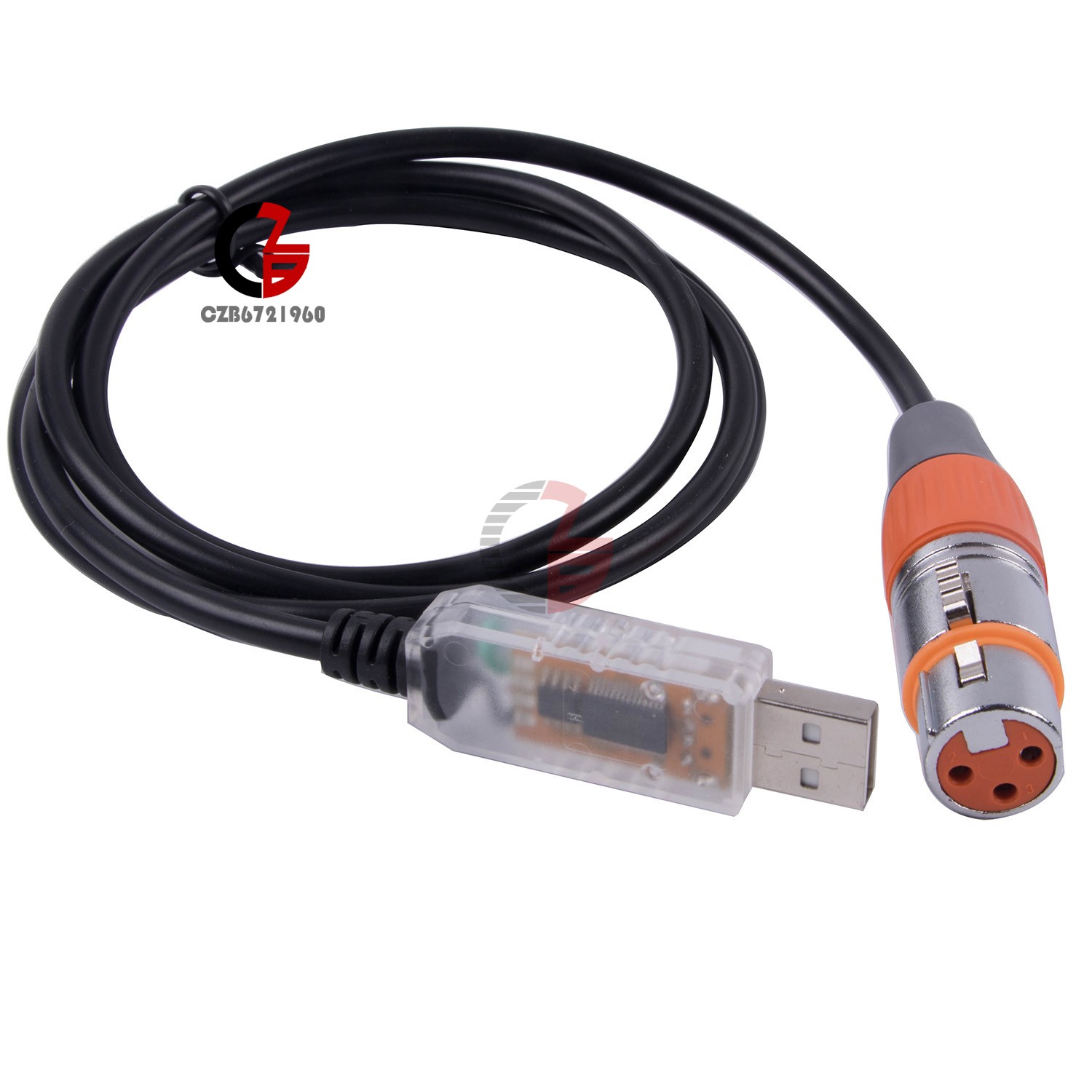 1pcs USB to DMX Interface Adapter Cable Stage Light PC DMX512 Controller Dimmer