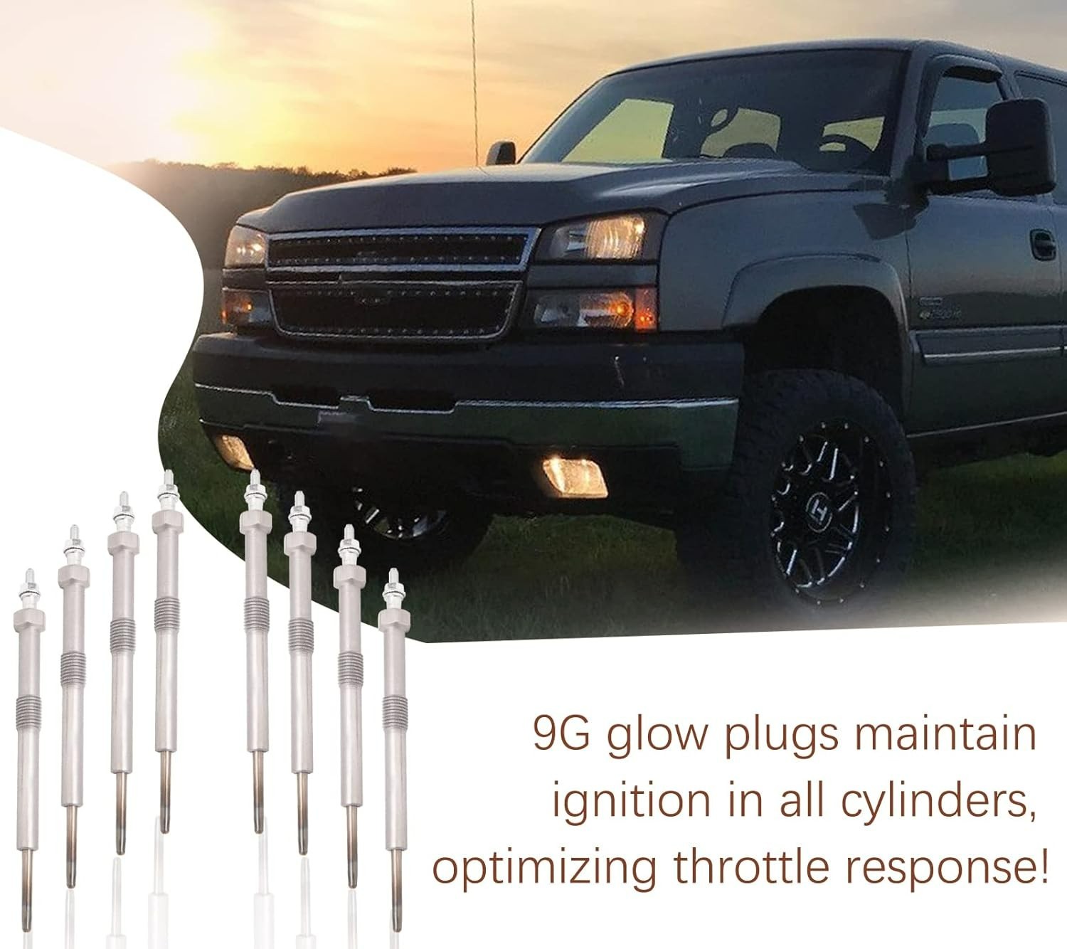 12639701 Diesel Glow Plugs 9G for Duramax LLY LML LMM Chevy&GMC LBZ LGH