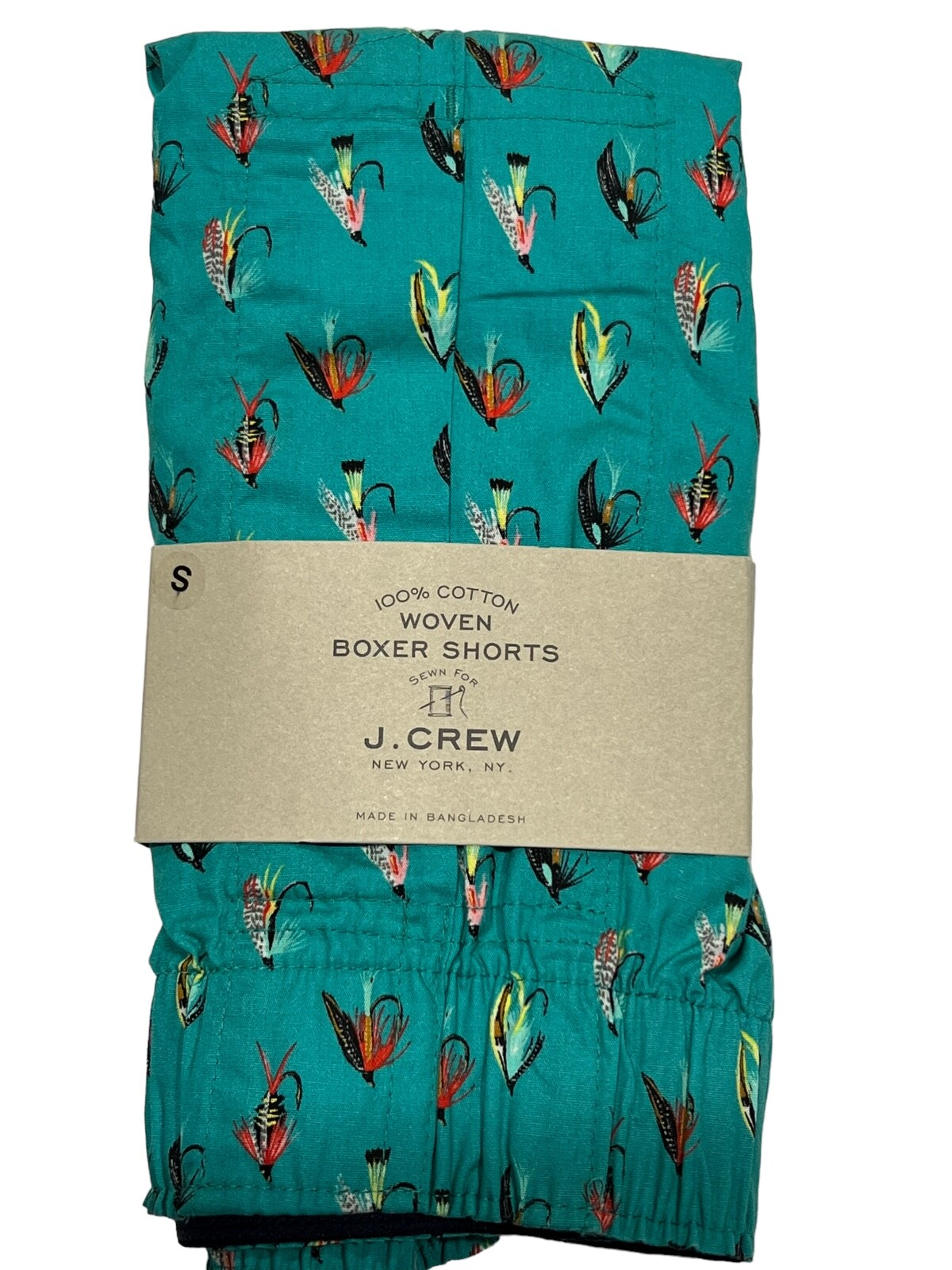 NWT J CREW Boxer Underwear Sz S-M-L-XL Green Fishing Lures #17