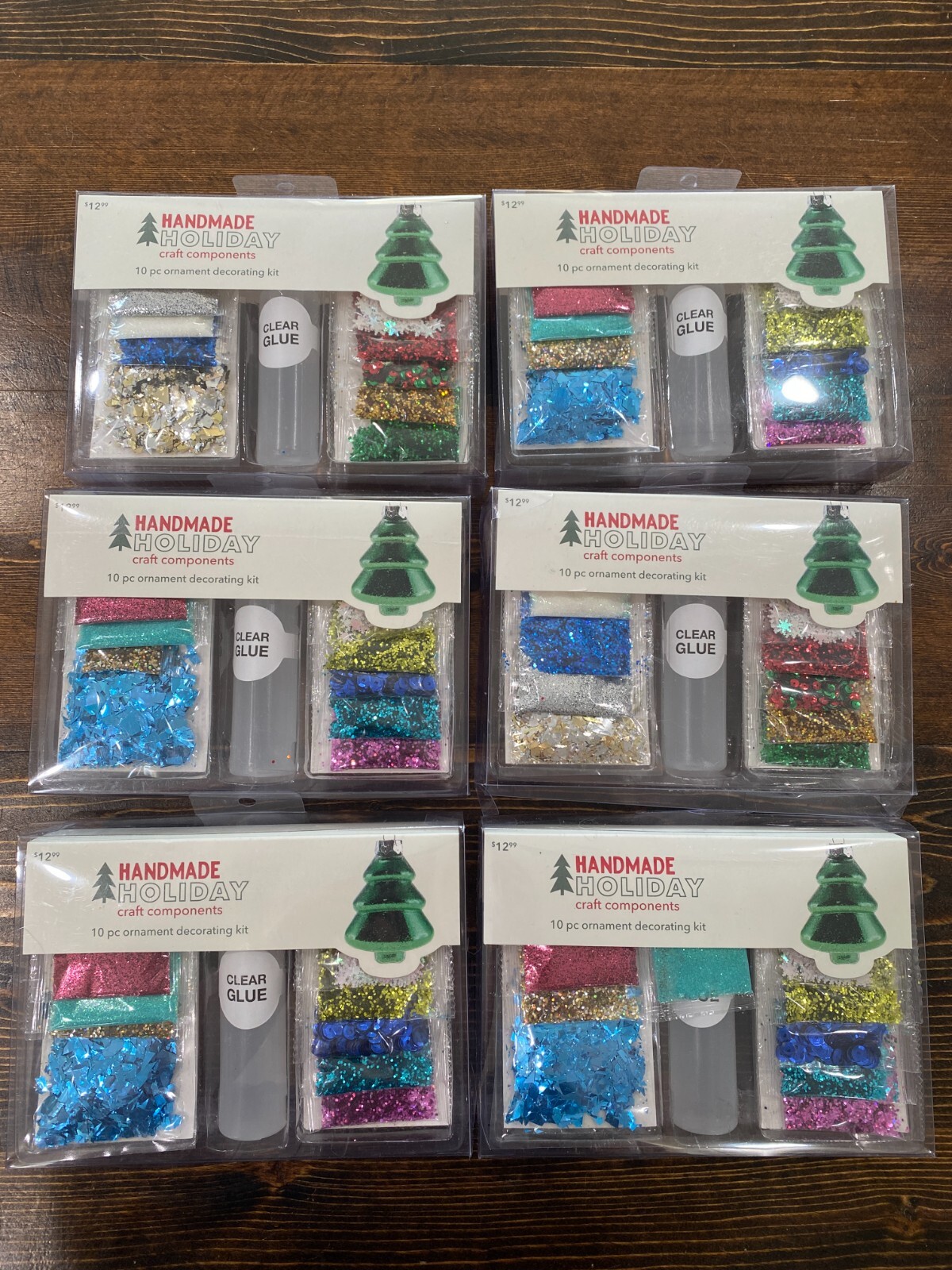 6x Handmade Holiday Craft Components 10pc Decorating Kit DIY Bundle Lot NEW