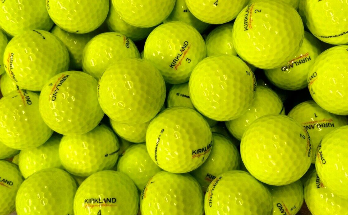 100 Kirkland Performance Golf Balls - Yellow - 4A/5A