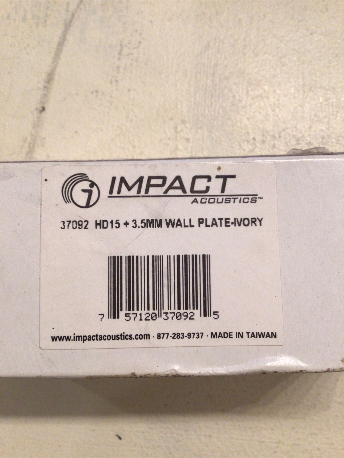 1 NIB IMPACT 37092 HD15+3.5MM WALL PLATE IVORY