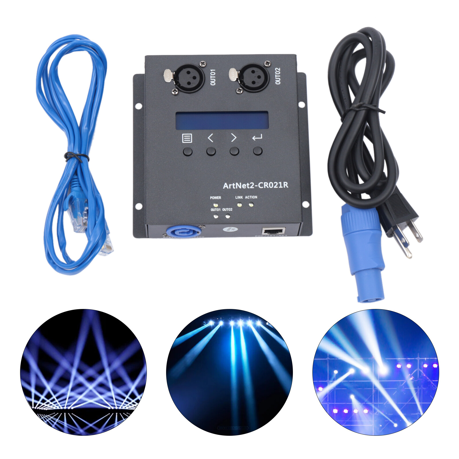 ArtNet DMX 512 Ethernet Lighting Controller Interface 100Mbps for Stages Bars