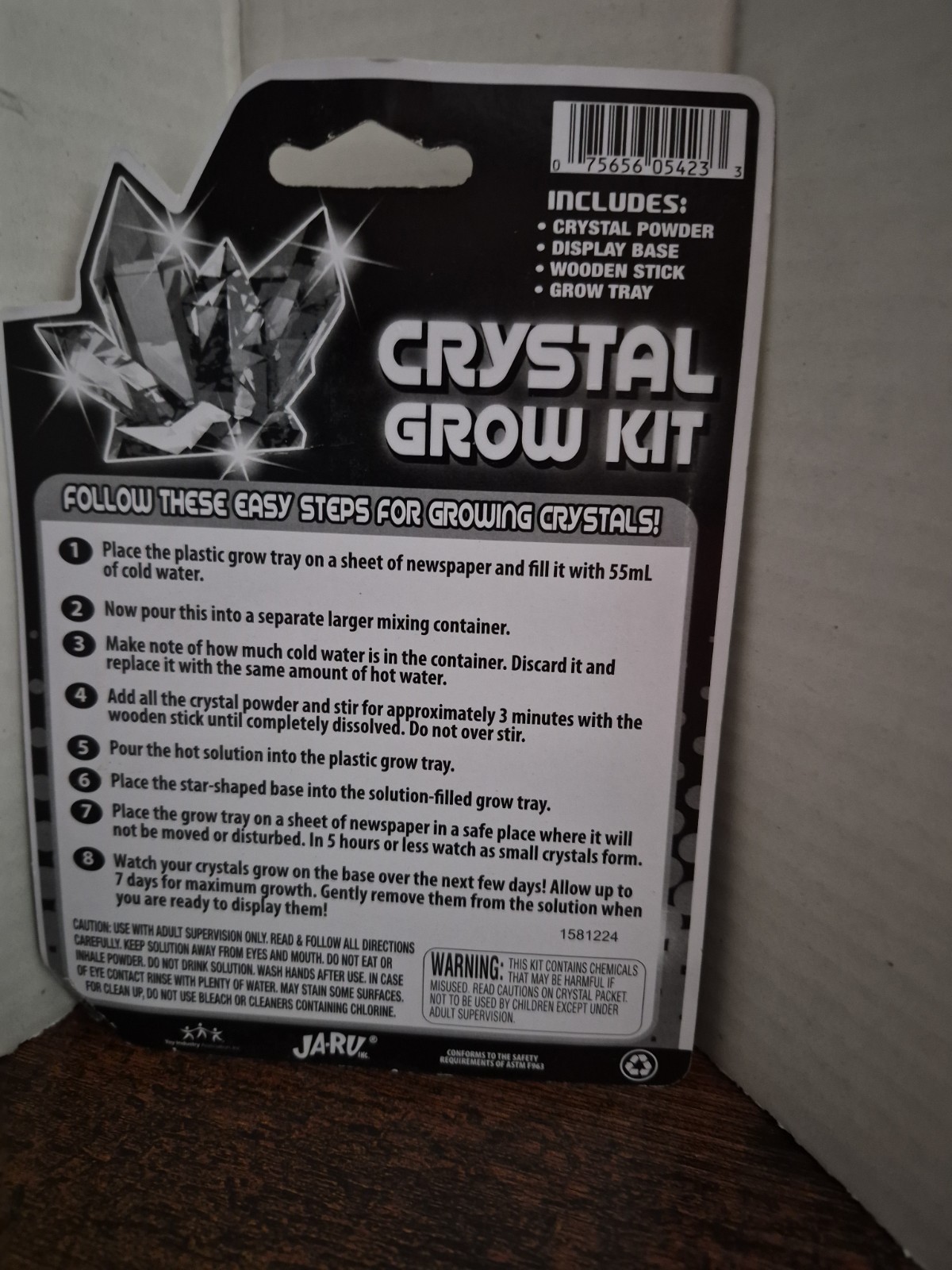 Kids Science Crystal Grow Kit Blue Crystals