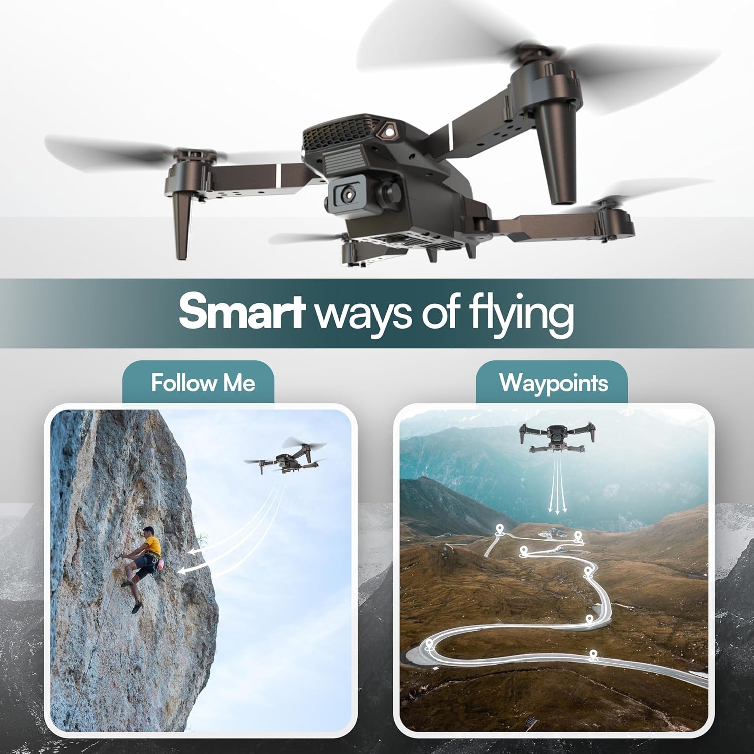 4K HD Drone Dual Camera WiFi FPV Foldable Quadcopter RC with Screen Remote