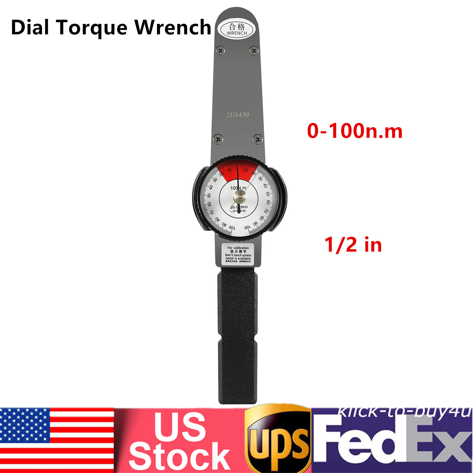 2-dir Dial Torque Wrench 0-1n.m 0-100n.m Indicator Cursor Spanner Watch Tester