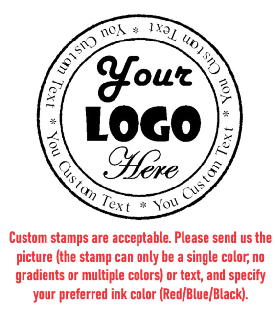 Round Border Self-Inking Stamp with 3 Lines  - Customized Business Logo Stamper