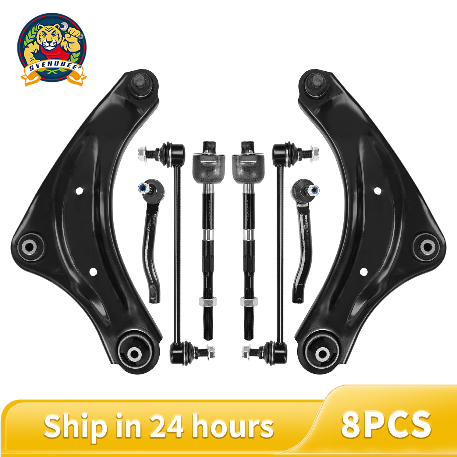 Front Lower Control Arm Sway Bar Suspension Tie Rod Kit for Nissan Juke LEAF
