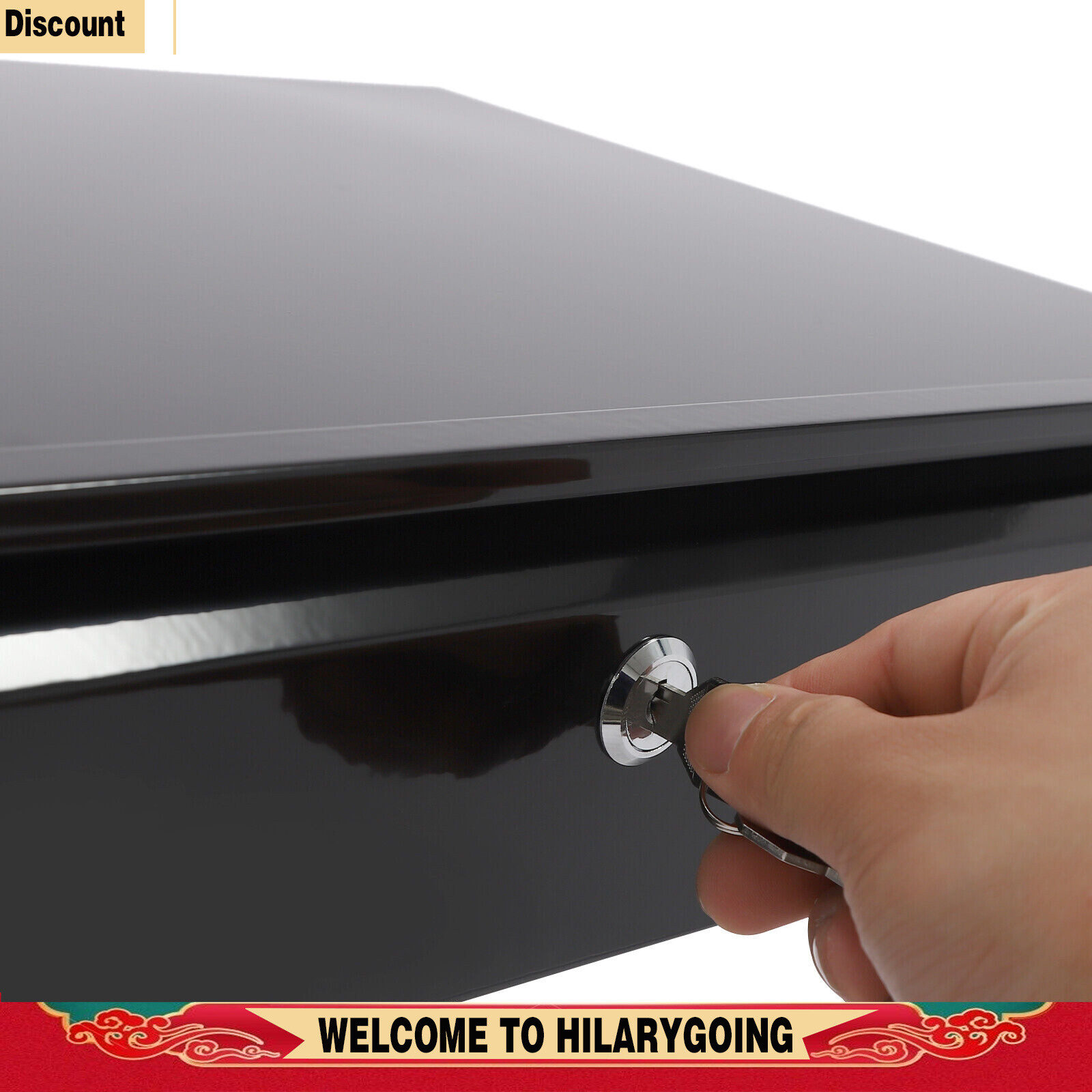 Slide Out Cabinet Drawer Pull Out Under Desk Drawer For Office With Lock Black