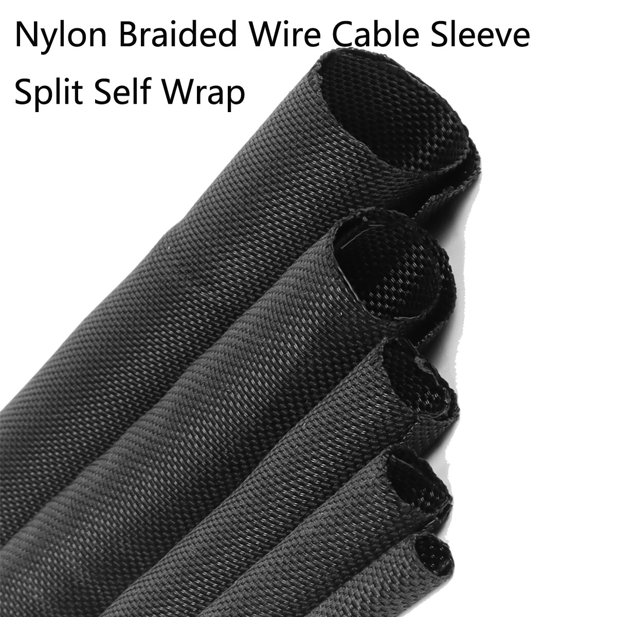 Split Sleeve Cord Manage Wire Loom Tube Cable Wires Protector Self Wrap Lot