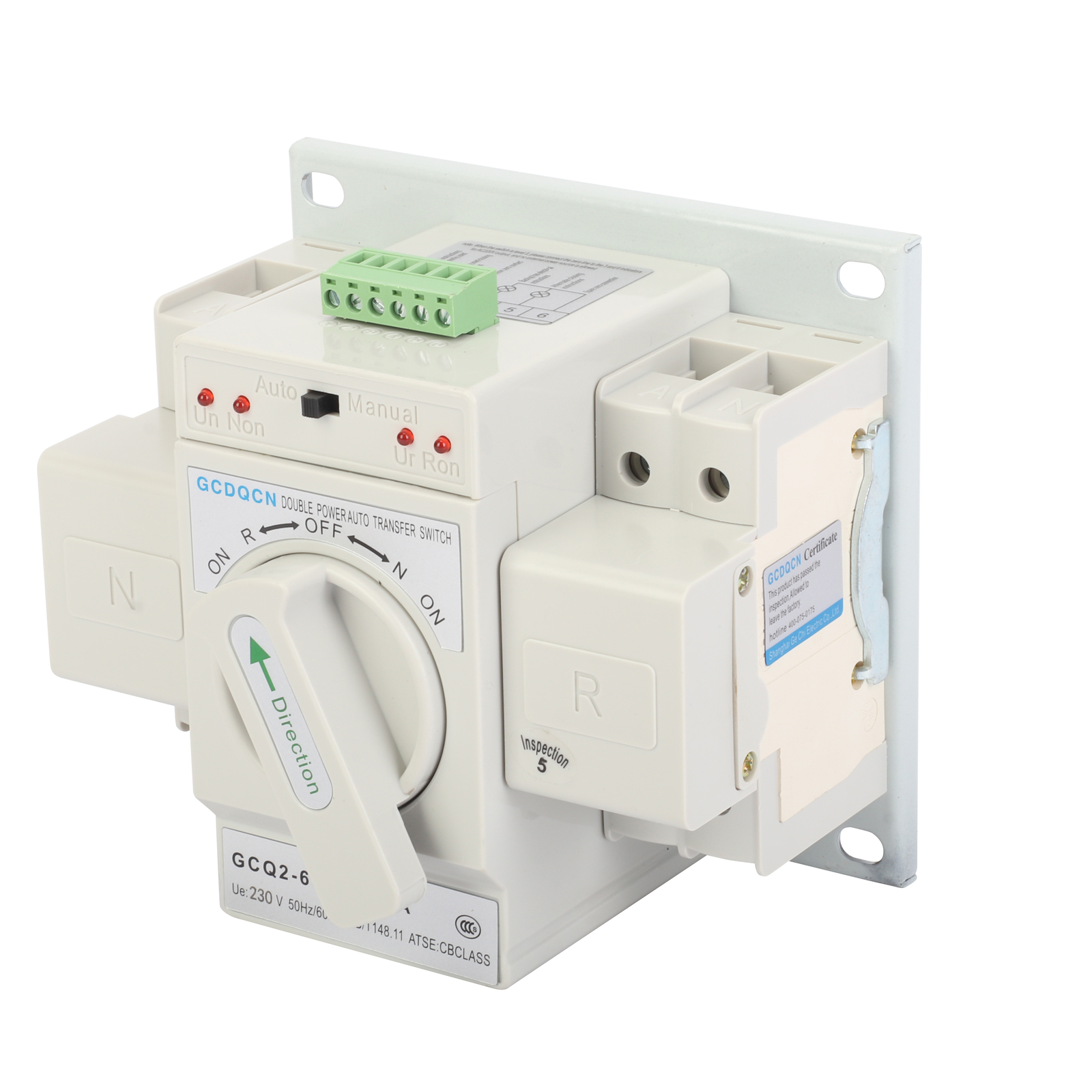 63A 2P 220V Dual Power Automatic Transfer Switch Generator Changeover Switch