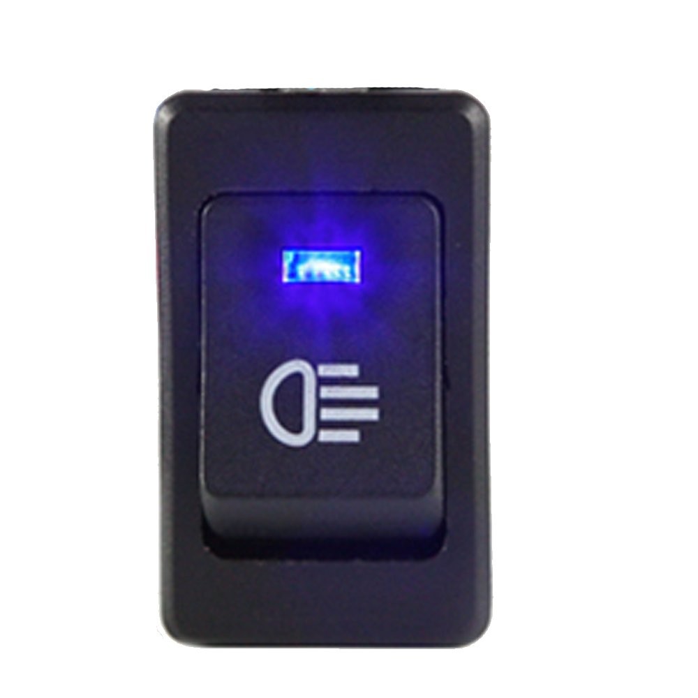 12V LED Fog Light Toggle Rocker Switch - 4Pin 35A ON/OFF, Multiple Colors