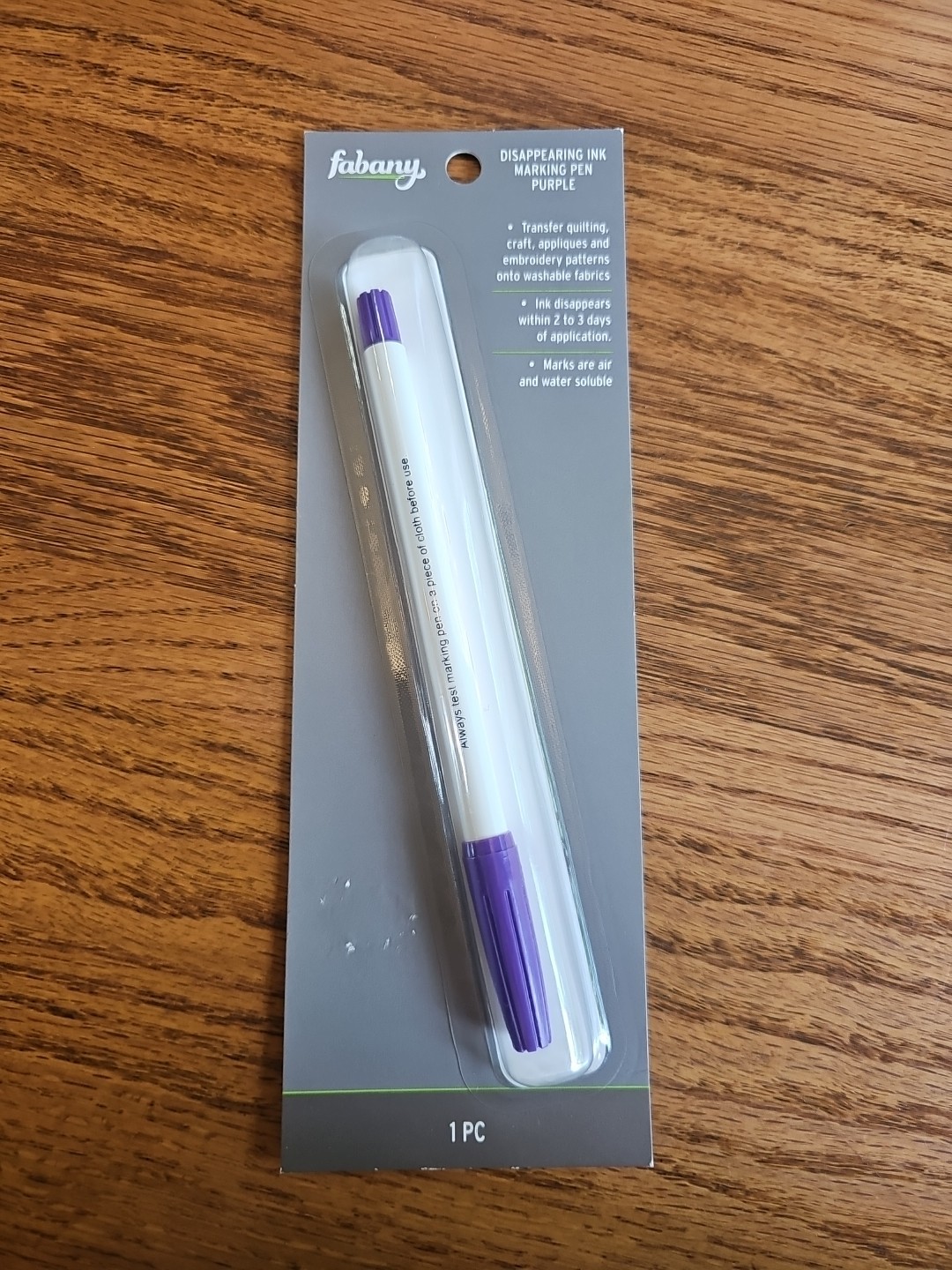 NEW/Sealed Fabany(Sew) - Disappearing Ink Marking Pen Purple Free Shipping