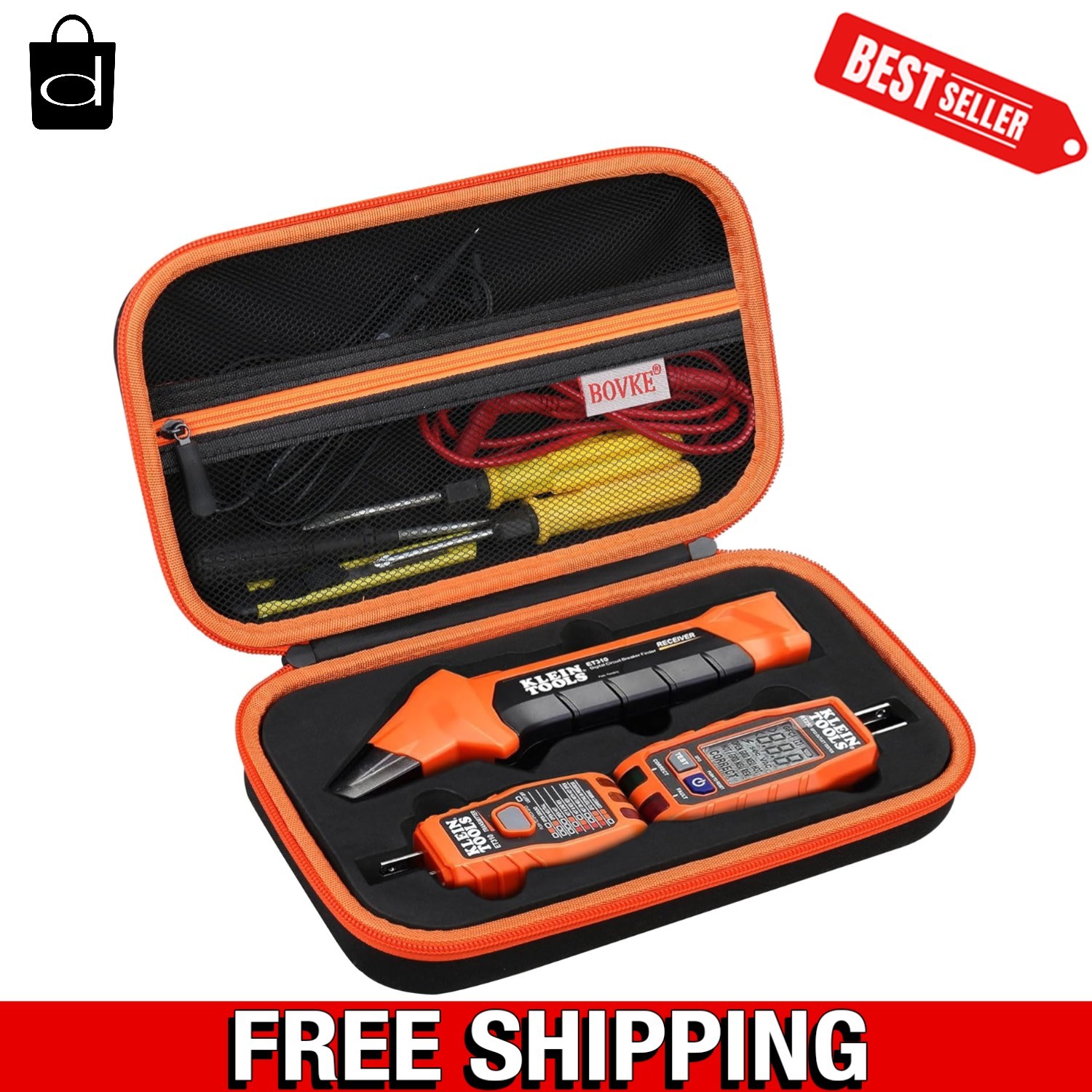 Circuit Breaker Integrated GFCI Outlet Tester Receptacle Klein Tools Case ONLY