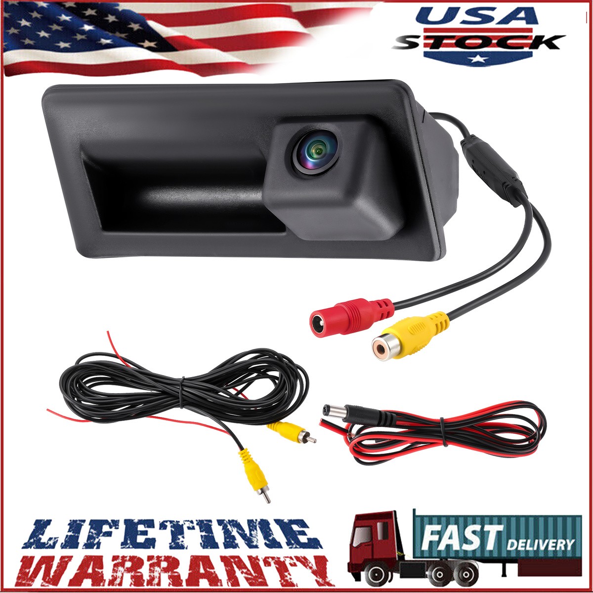 Rear View Backup Camera for Audi A4 A6 S5 Q5 Trunk Handle Replacement HD CCD