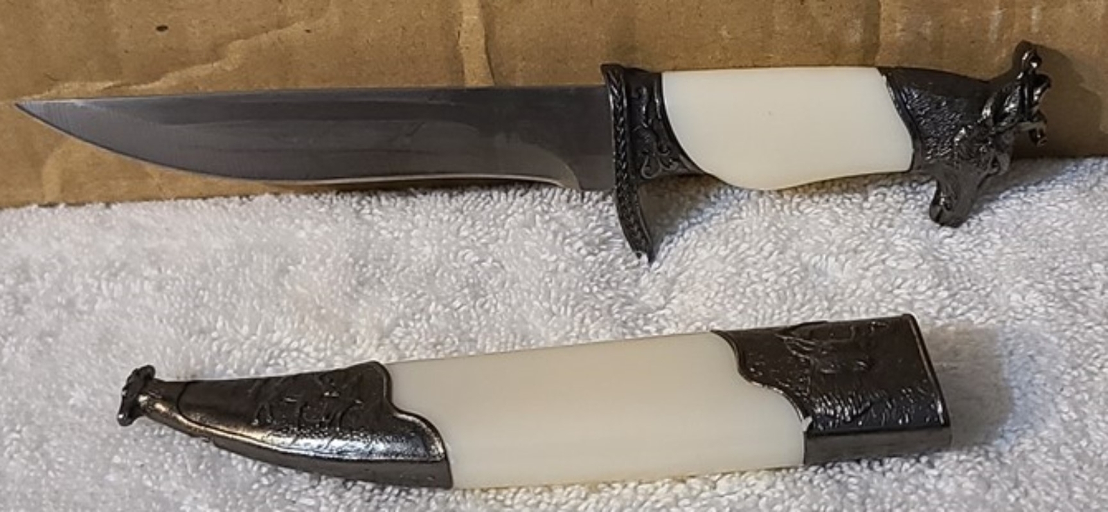 DEER ANIMAL OUTDOOR LETTER OPENER KNIFE DAGGER WITH SHEATH