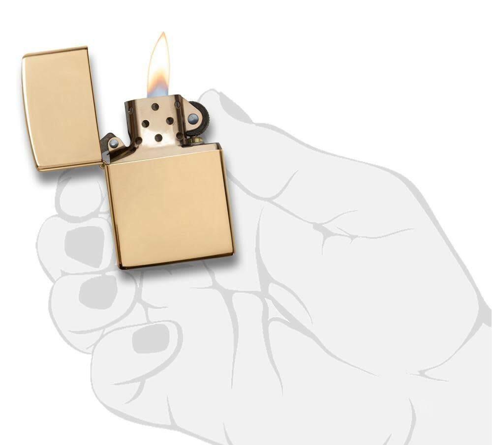 Zippo Armor High Polish Brass Pocket Lighter
