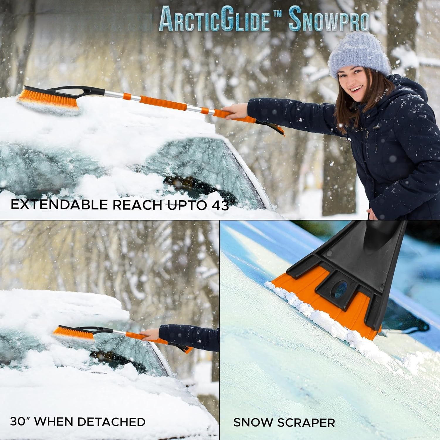 43-inch Extendable Car Windshield Ice Scraper