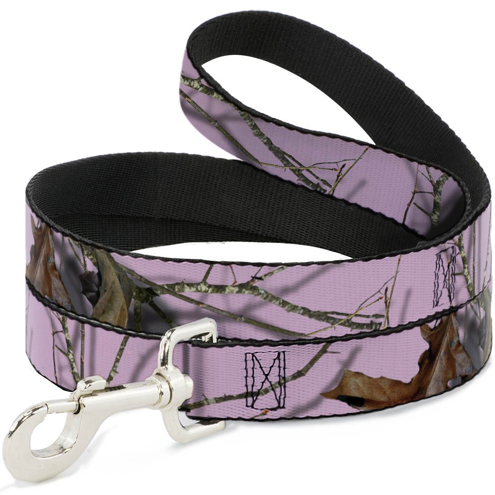 Dog Leash Mossy Oak Country Roots Camo Baby Pink NARROW 0.5"