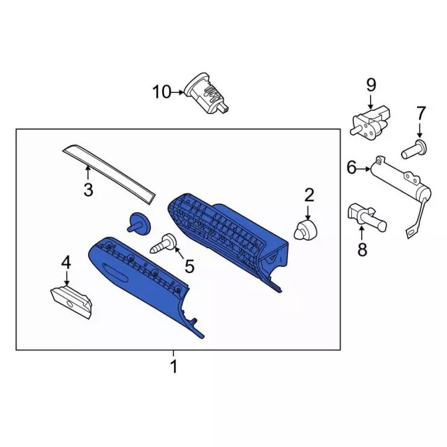 Genuine Ford Glove Box Assembly EB5Z-78060T10-AA